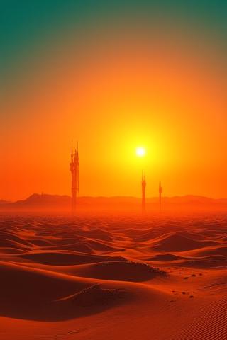 Cinematic science fiction landscape
